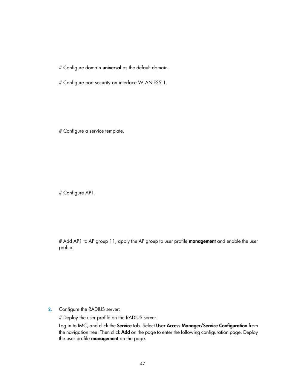 H3C Technologies H3C WX3000E Series Wireless Switches User Manual | Page 59 / 226