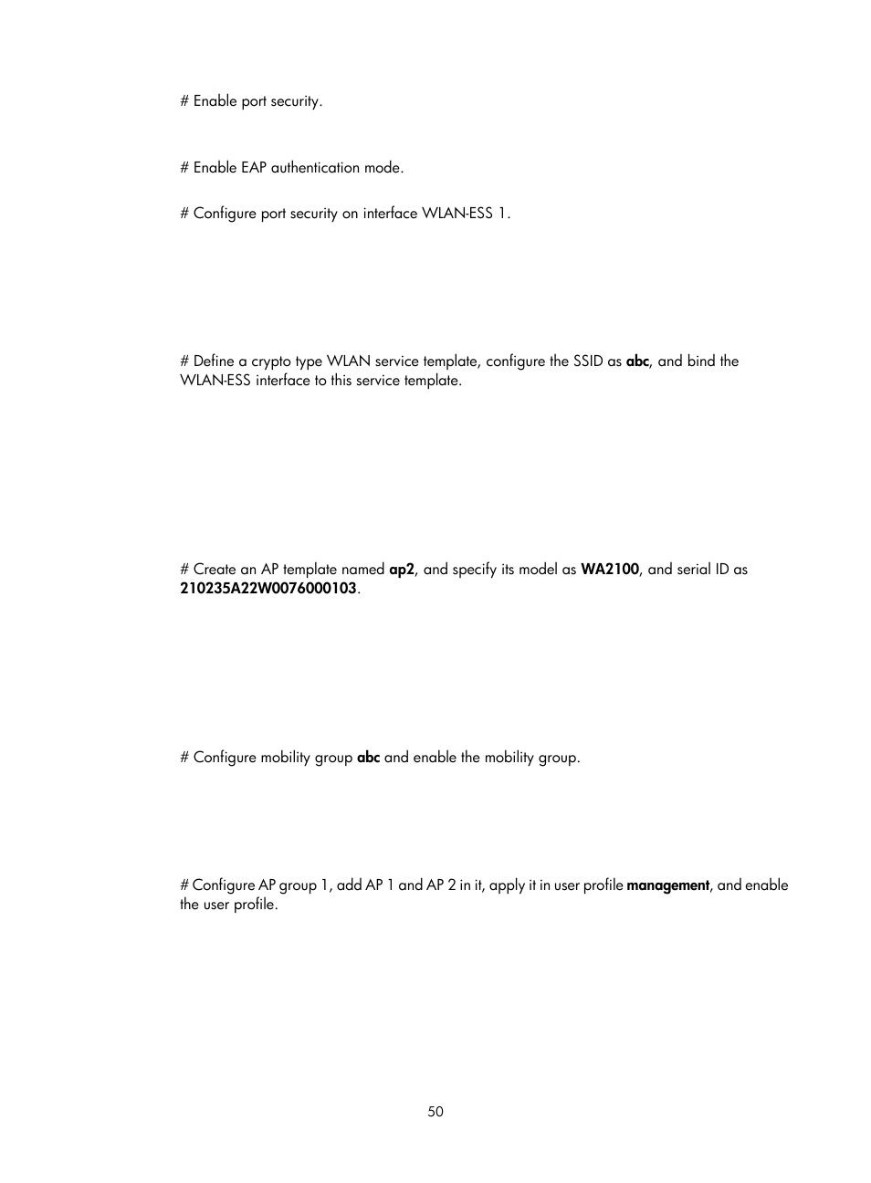 H3C Technologies H3C WX3000E Series Wireless Switches User Manual | Page 62 / 226