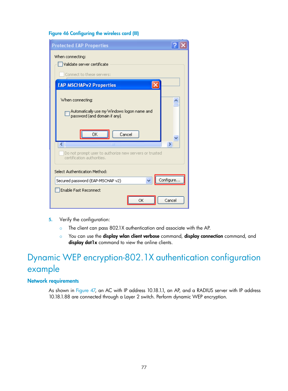 Network requirements | H3C Technologies H3C WX3000E Series Wireless Switches User Manual | Page 89 / 226