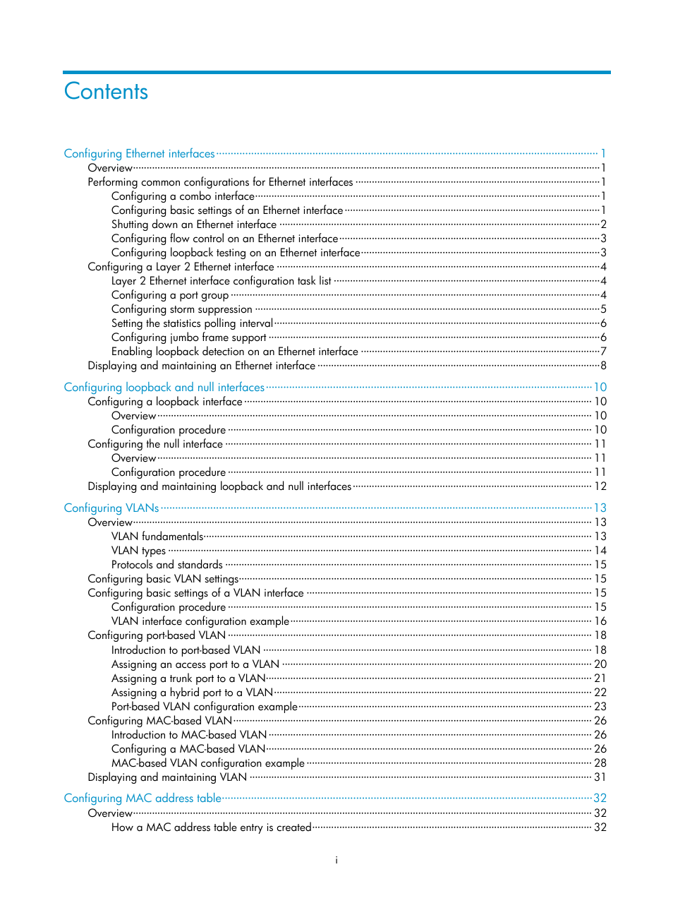 H3C Technologies H3C WX3000E Series Wireless Switches User Manual | Page 7 / 133