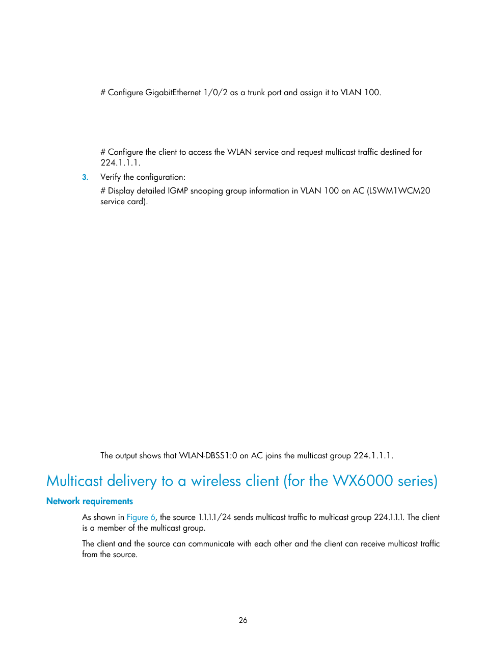 Network requirements | H3C Technologies H3C WX3000E Series Wireless Switches User Manual | Page 35 / 111