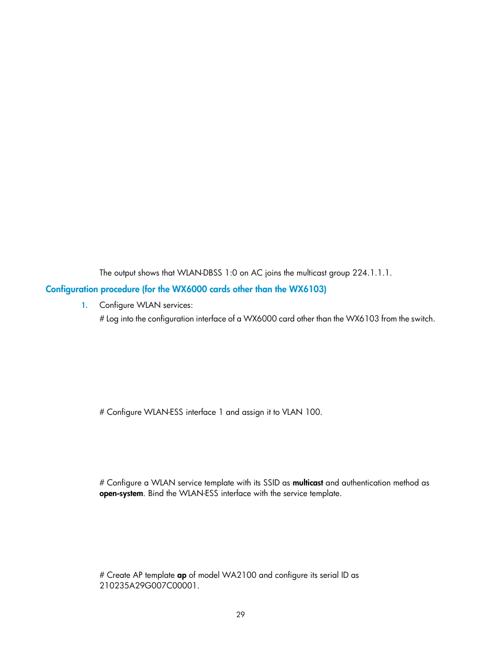 H3C Technologies H3C WX3000E Series Wireless Switches User Manual | Page 38 / 111