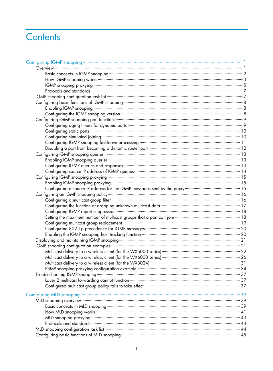 H3C Technologies H3C WX3000E Series Wireless Switches User Manual | Page 7 / 111
