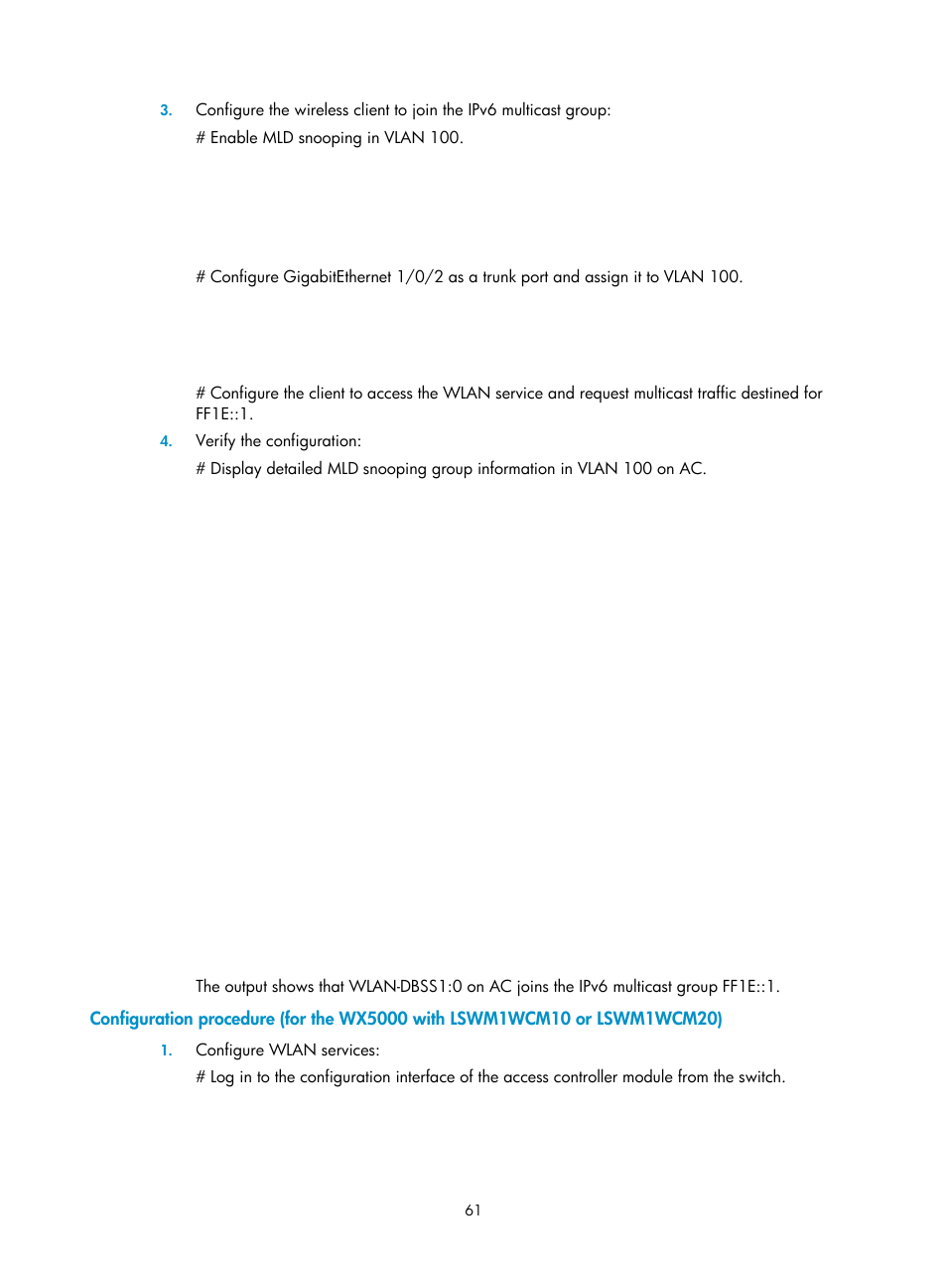 H3C Technologies H3C WX3000E Series Wireless Switches User Manual | Page 70 / 111