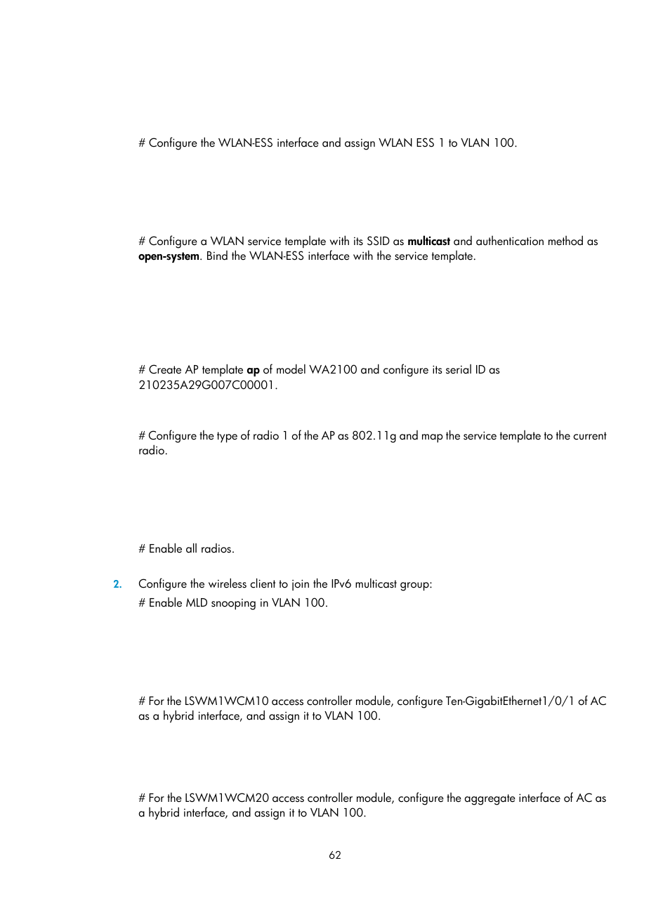 H3C Technologies H3C WX3000E Series Wireless Switches User Manual | Page 71 / 111