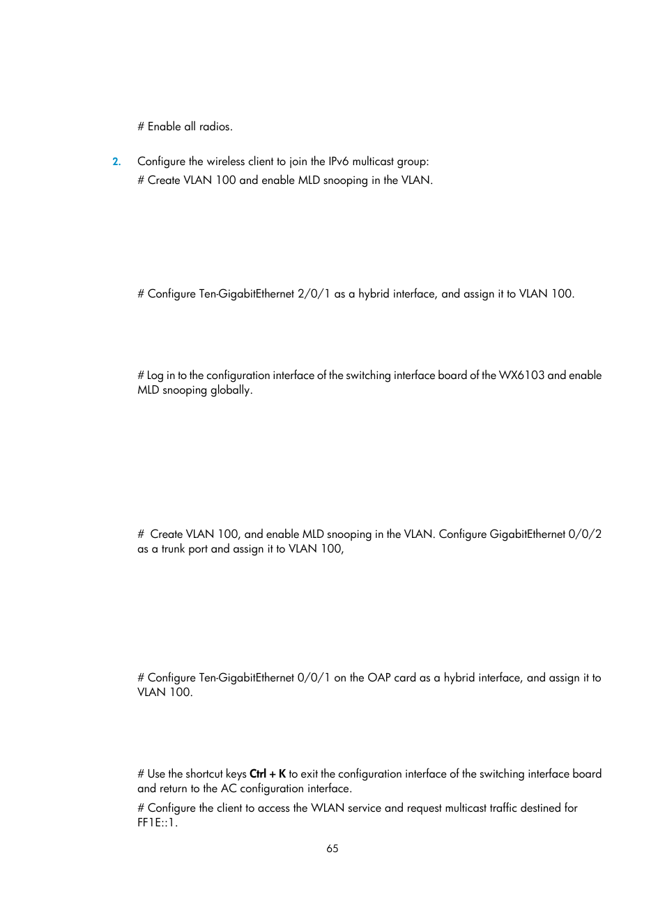H3C Technologies H3C WX3000E Series Wireless Switches User Manual | Page 74 / 111