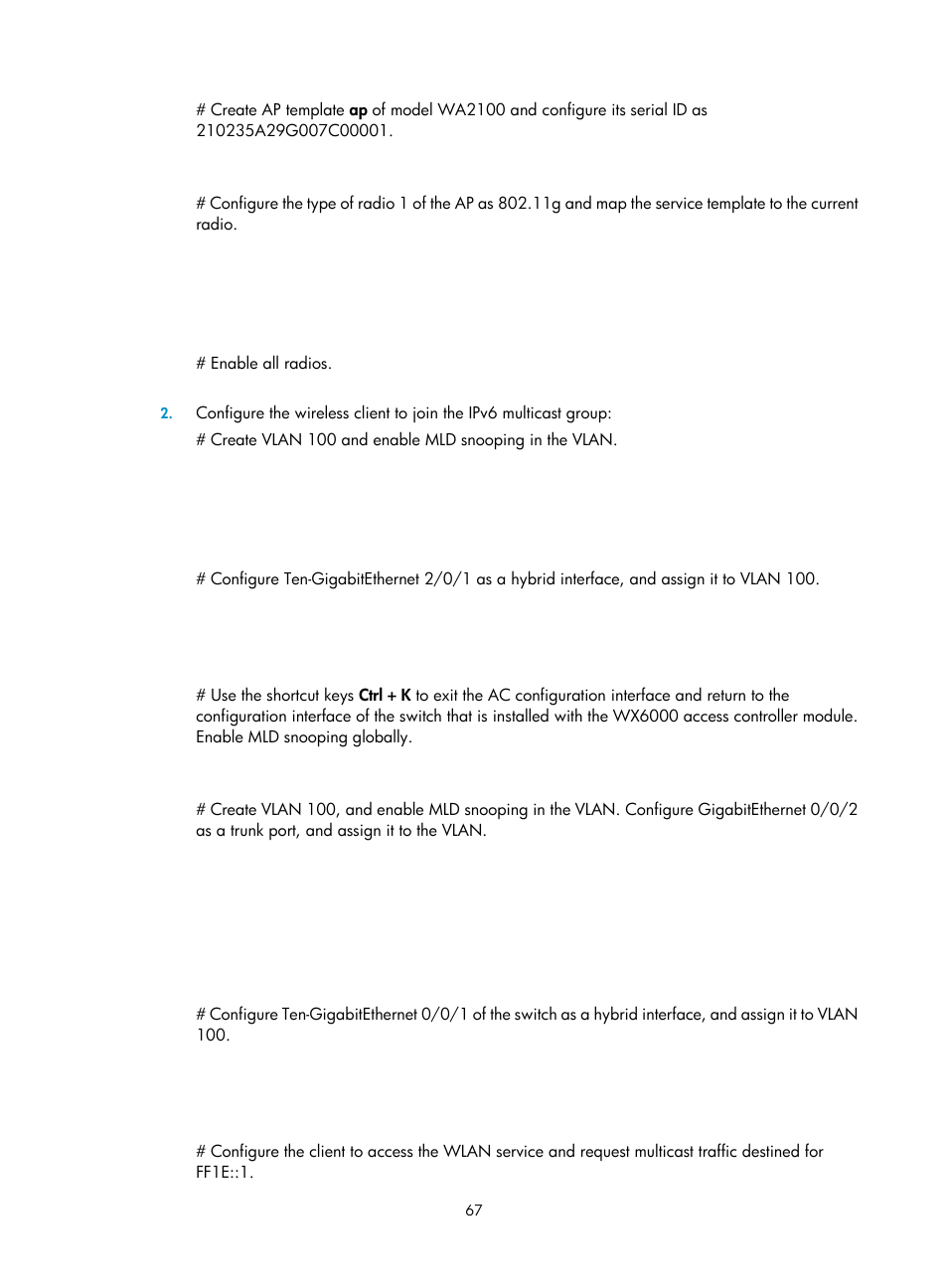 H3C Technologies H3C WX3000E Series Wireless Switches User Manual | Page 76 / 111