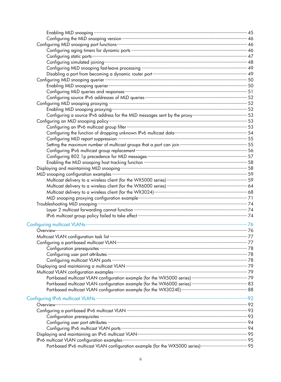 H3C Technologies H3C WX3000E Series Wireless Switches User Manual | Page 8 / 111