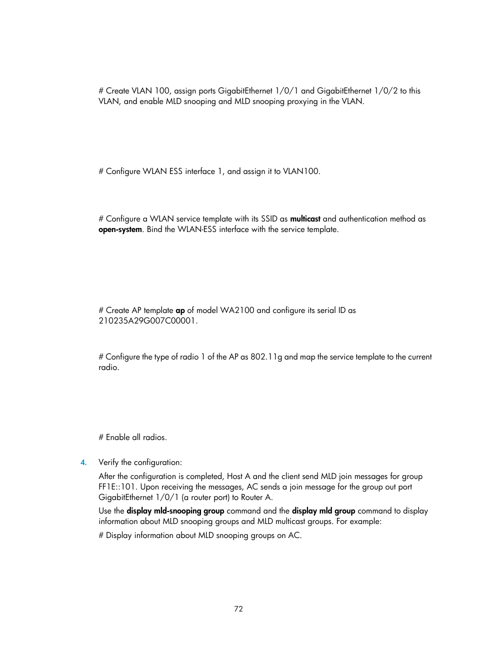 H3C Technologies H3C WX3000E Series Wireless Switches User Manual | Page 81 / 111