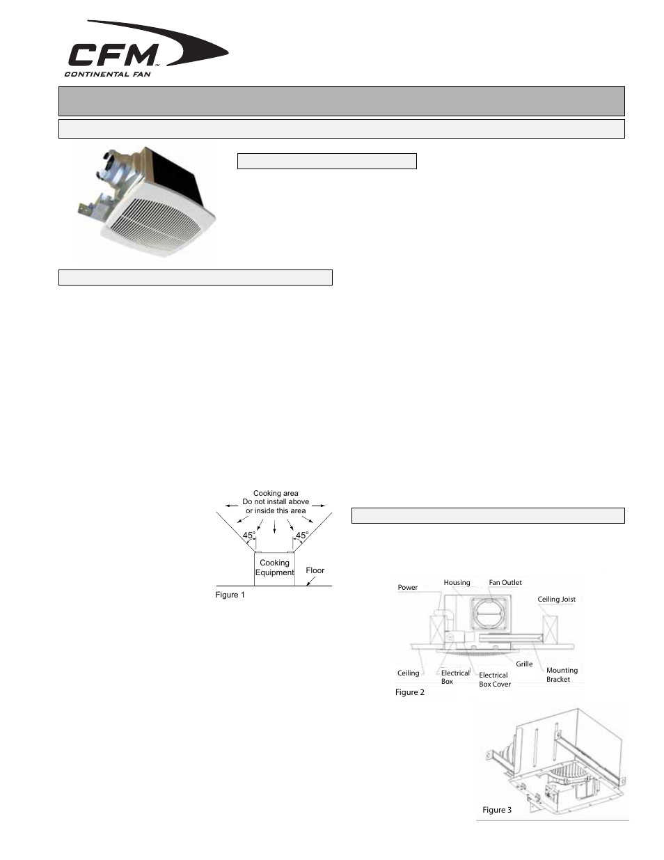 CFM TBF120 User Manual | 3 pages
