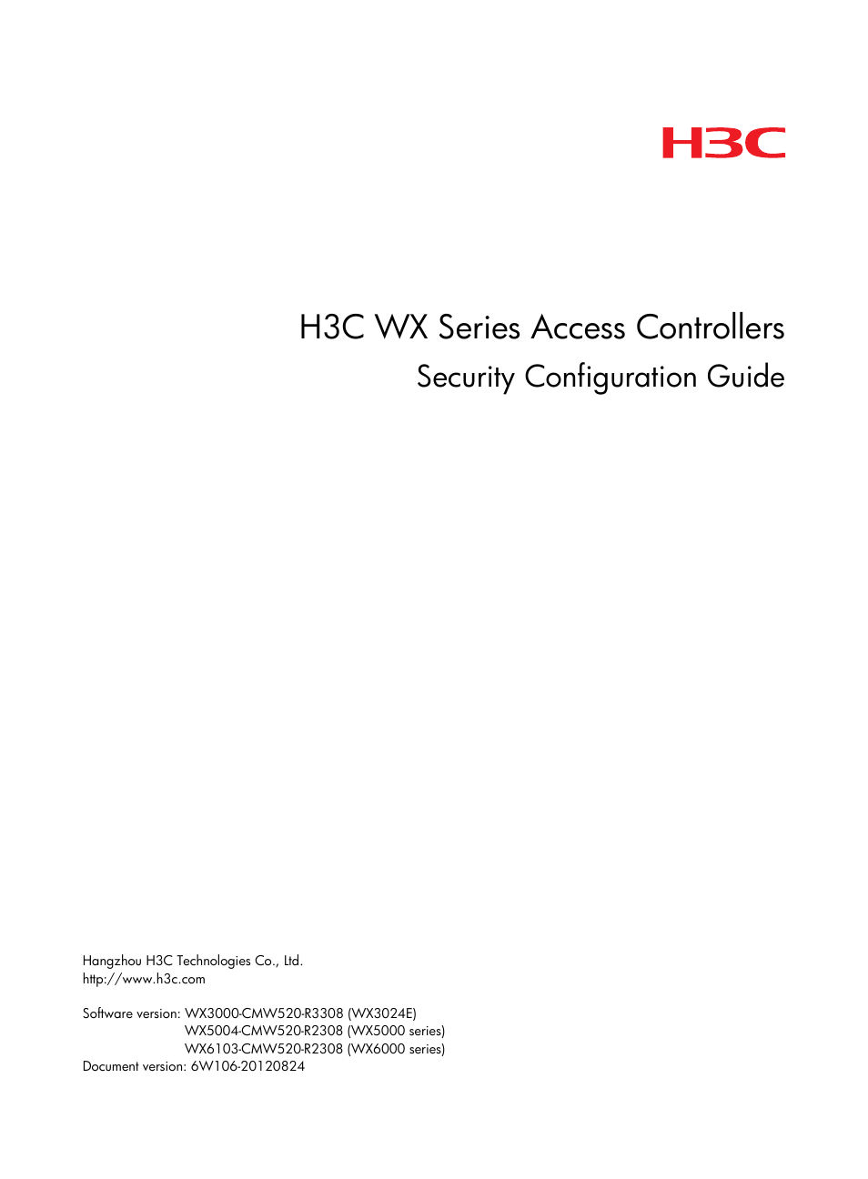 H3C Technologies H3C WX3000E Series Wireless Switches User Manual | 394 pages