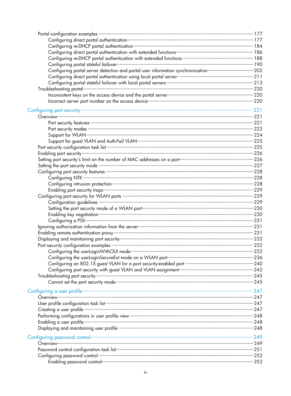 H3C Technologies H3C WX3000E Series Wireless Switches User Manual | Page 10 / 394