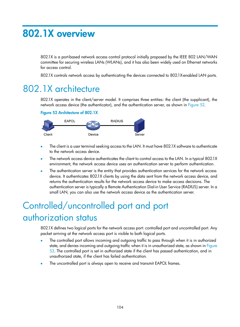 1x overview, 1x architecture | H3C Technologies H3C WX3000E Series Wireless Switches User Manual | Page 118 / 394