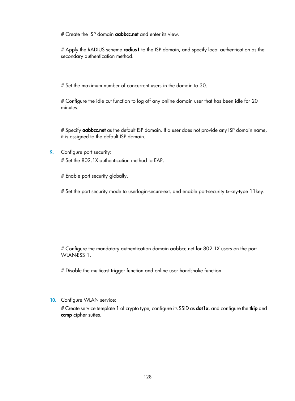 H3C Technologies H3C WX3000E Series Wireless Switches User Manual | Page 142 / 394