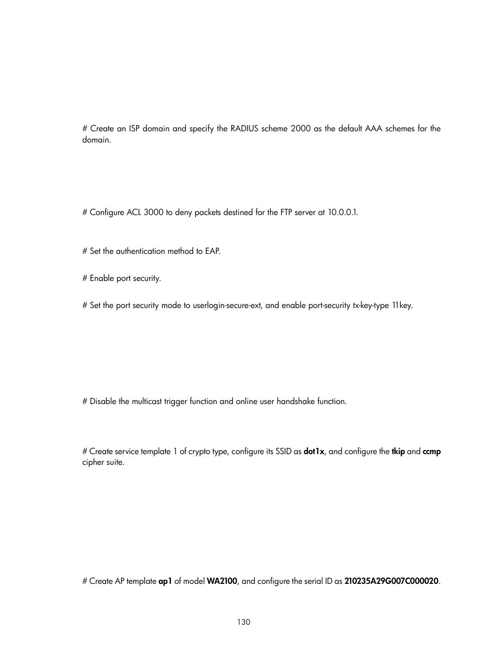 H3C Technologies H3C WX3000E Series Wireless Switches User Manual | Page 144 / 394