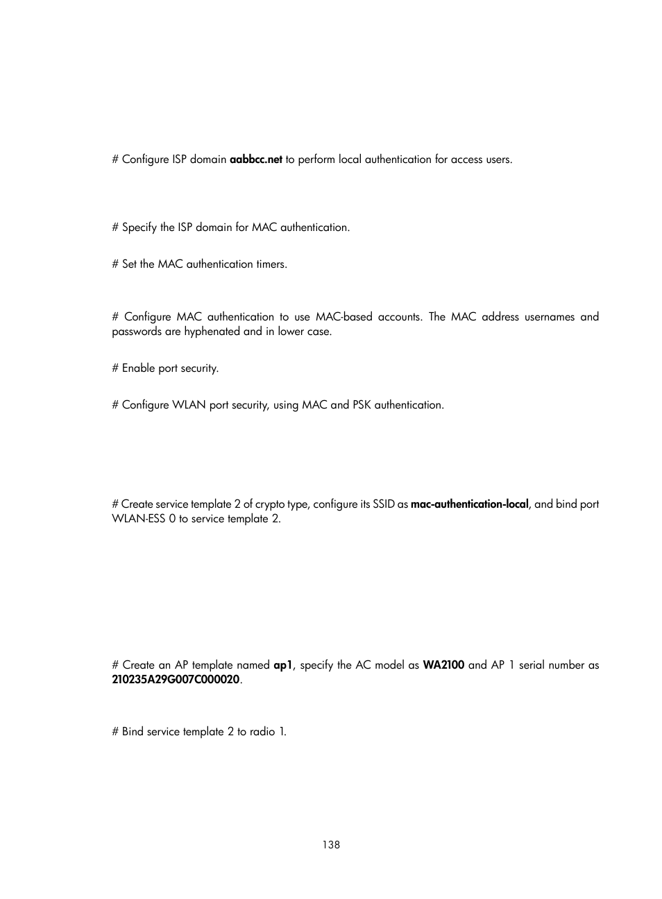 H3C Technologies H3C WX3000E Series Wireless Switches User Manual | Page 152 / 394