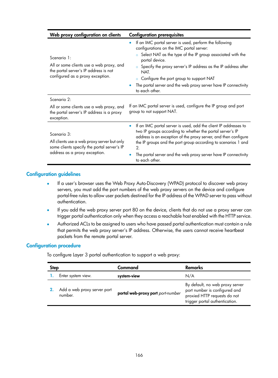 Configuration guidelines, Configuration procedure | H3C Technologies H3C WX3000E Series Wireless Switches User Manual | Page 180 / 394