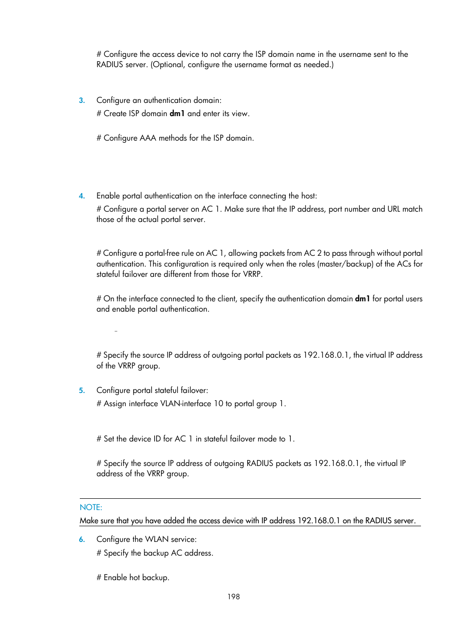 H3C Technologies H3C WX3000E Series Wireless Switches User Manual | Page 212 / 394