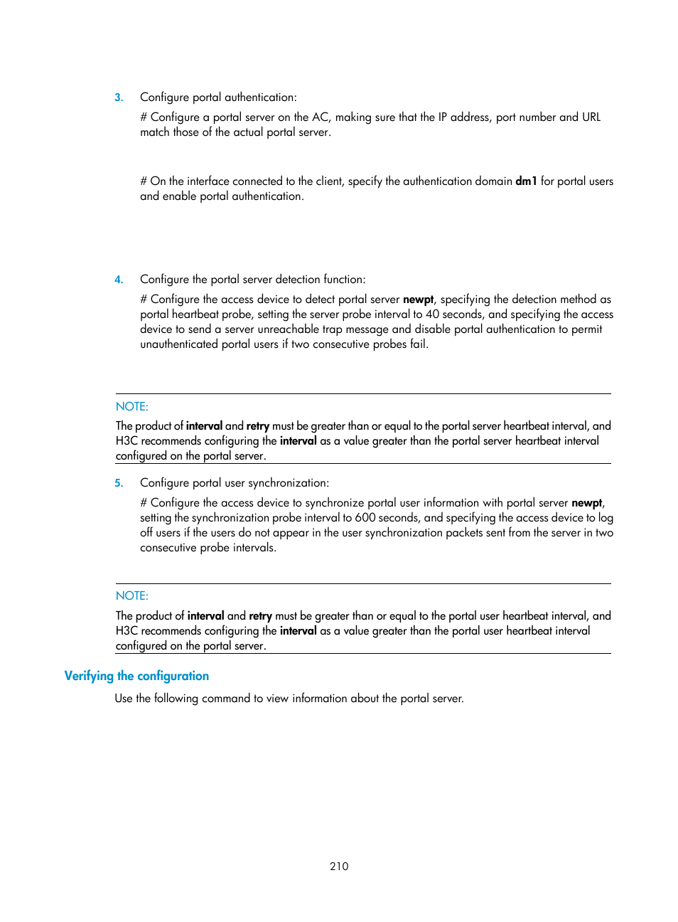 Verifying the configuration | H3C Technologies H3C WX3000E Series Wireless Switches User Manual | Page 224 / 394