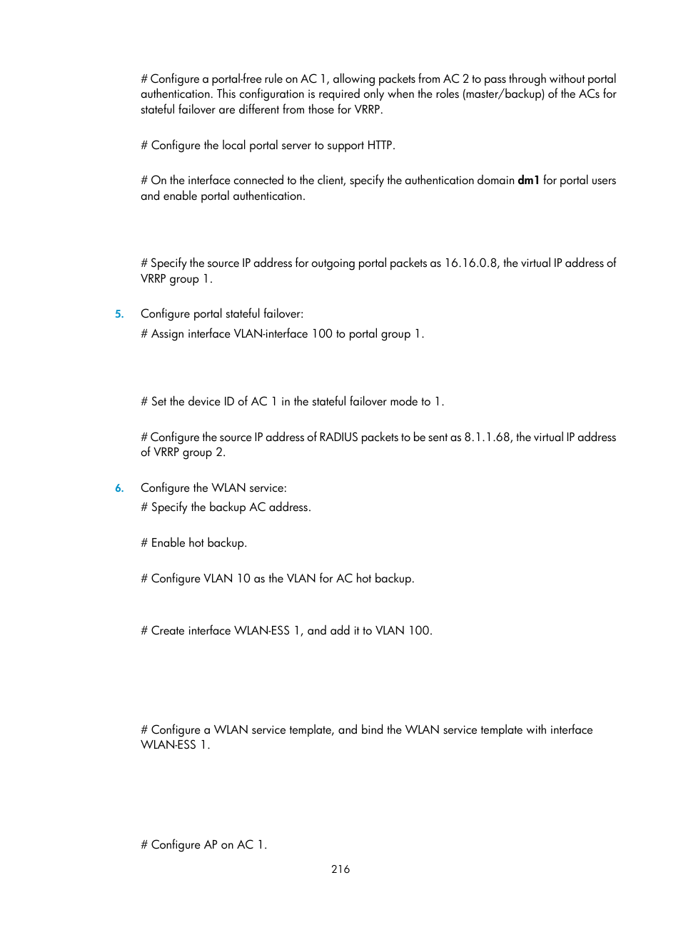 H3C Technologies H3C WX3000E Series Wireless Switches User Manual | Page 230 / 394