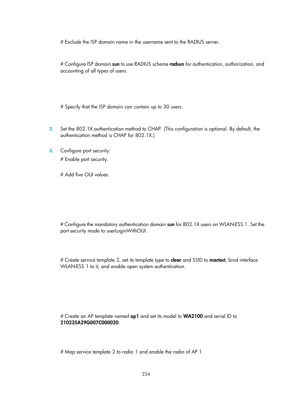 H3C Technologies H3C WX3000E Series Wireless Switches User Manual | Page 248 / 394
