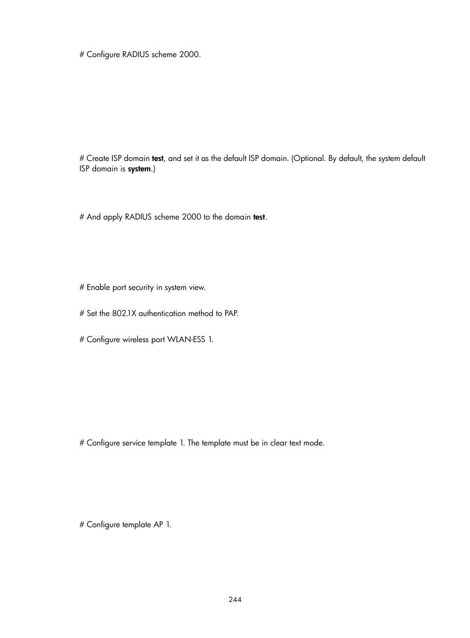 H3C Technologies H3C WX3000E Series Wireless Switches User Manual | Page 258 / 394