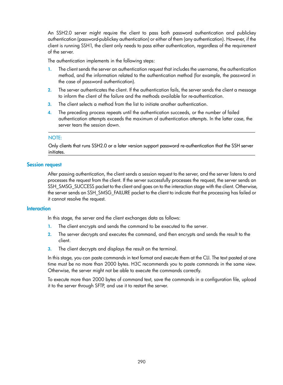 Session request, Interaction | H3C Technologies H3C WX3000E Series Wireless Switches User Manual | Page 304 / 394