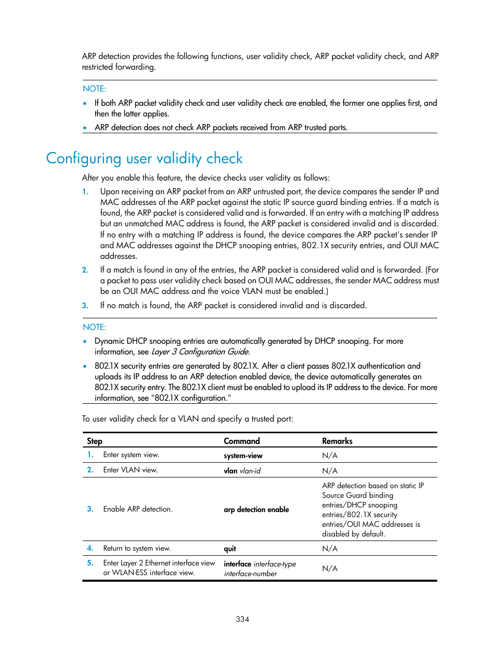 Configuring user validity check | H3C Technologies H3C WX3000E Series Wireless Switches User Manual | Page 348 / 394