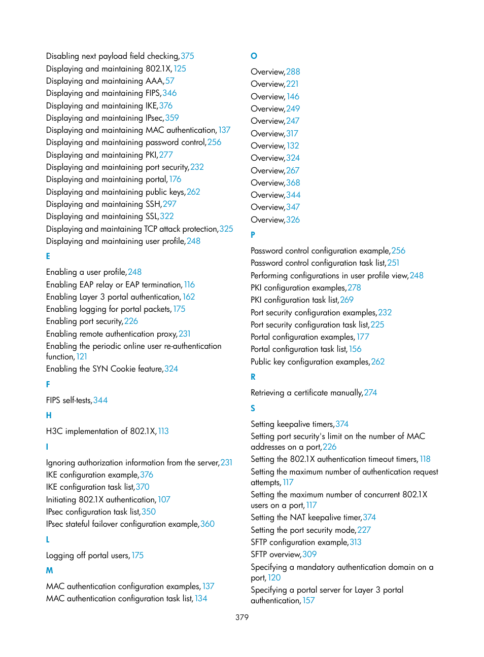 E f h i l m o, P r s | H3C Technologies H3C WX3000E Series Wireless Switches User Manual | Page 393 / 394