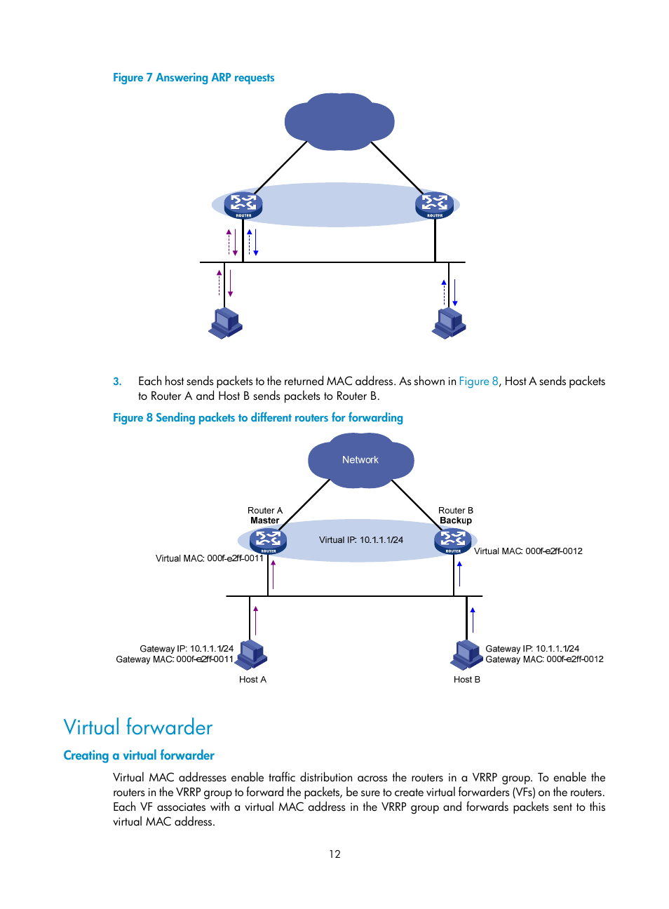 Virtual forwarder, Creating a virtual forwarder | H3C Technologies H3C WX3000E Series Wireless Switches User Manual | Page 20 / 62