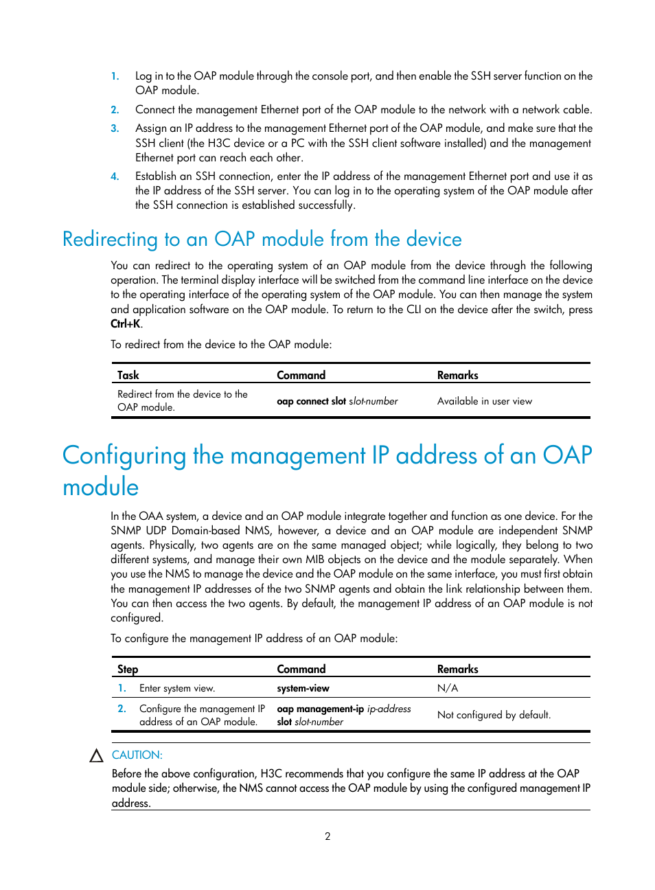 Redirecting to an oap module from the device | H3C Technologies H3C WX3000E Series Wireless Switches User Manual | Page 9 / 16
