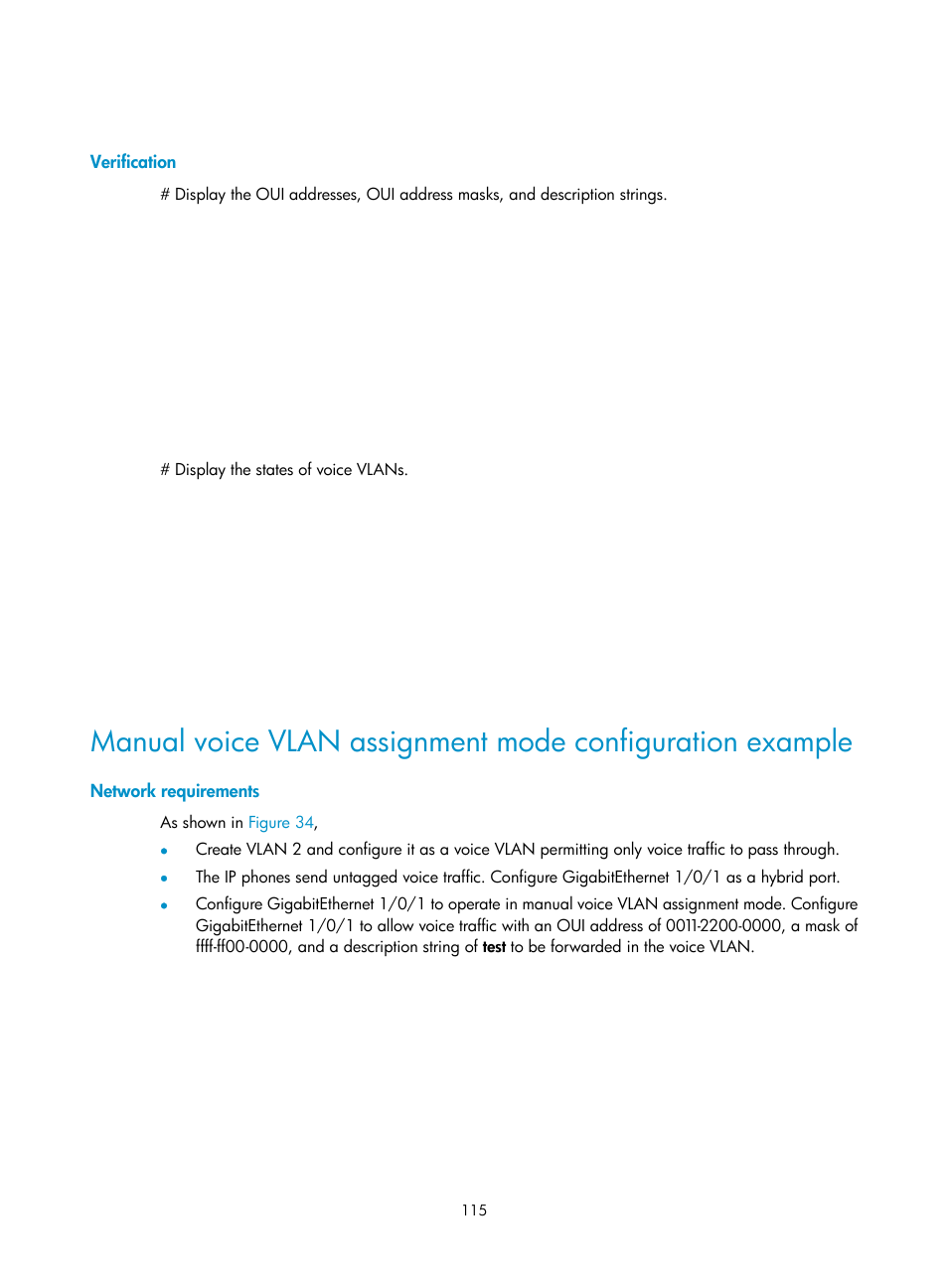 Verification, Network requirements | H3C Technologies H3C WX3000E Series Wireless Switches User Manual | Page 124 / 156