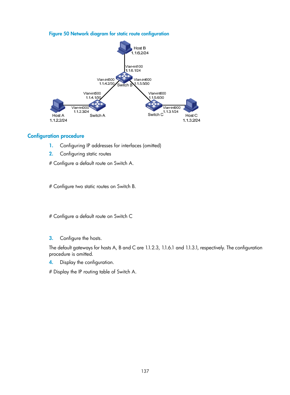Configuration procedure | H3C Technologies H3C WX3000E Series Wireless Switches User Manual | Page 148 / 191