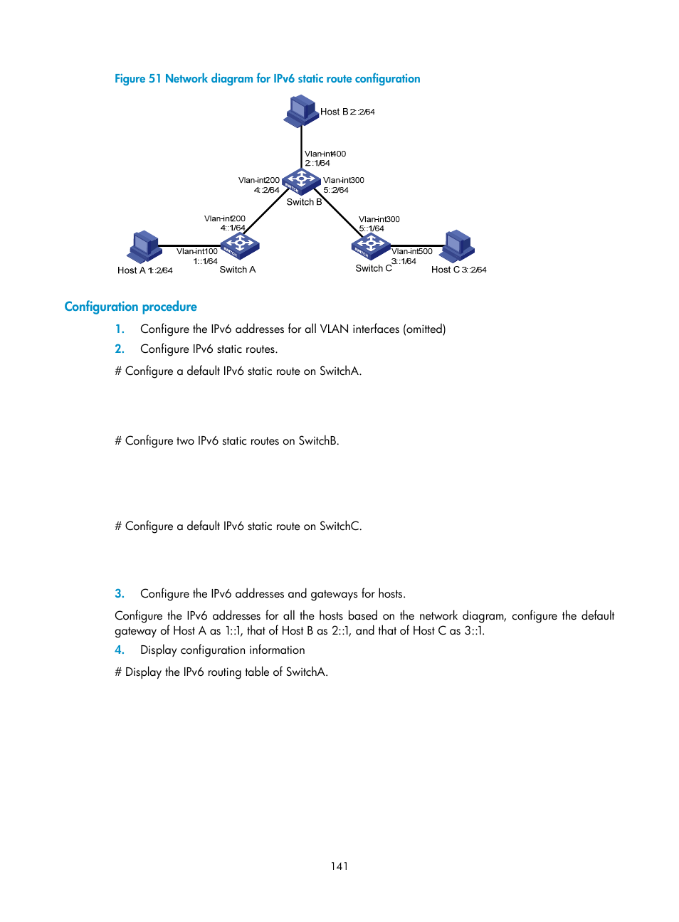 Configuration procedure | H3C Technologies H3C WX3000E Series Wireless Switches User Manual | Page 152 / 191
