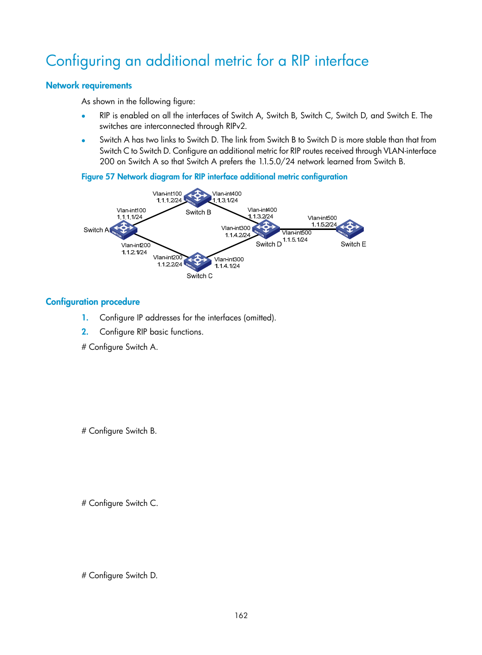 Network requirements, Configuration procedure | H3C Technologies H3C WX3000E Series Wireless Switches User Manual | Page 173 / 191