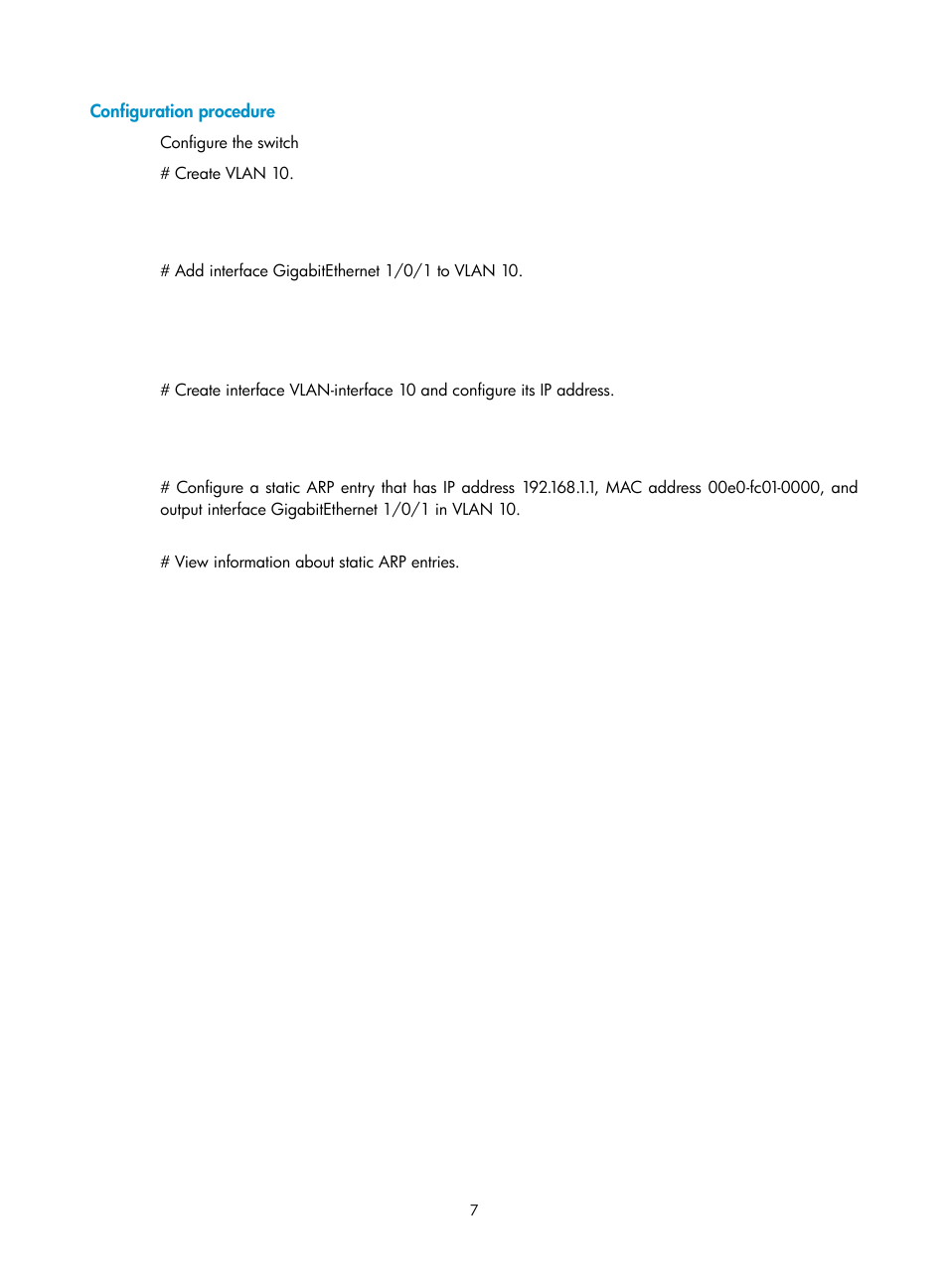 Configuration procedure | H3C Technologies H3C WX3000E Series Wireless Switches User Manual | Page 18 / 191