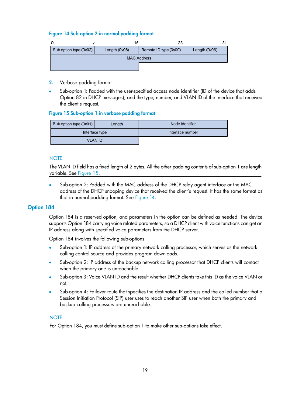 Option 184 | H3C Technologies H3C WX3000E Series Wireless Switches User Manual | Page 30 / 191