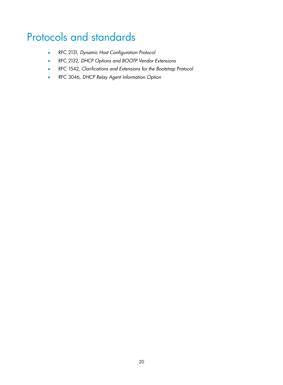 Protocols and standards | H3C Technologies H3C WX3000E Series Wireless Switches User Manual | Page 31 / 191