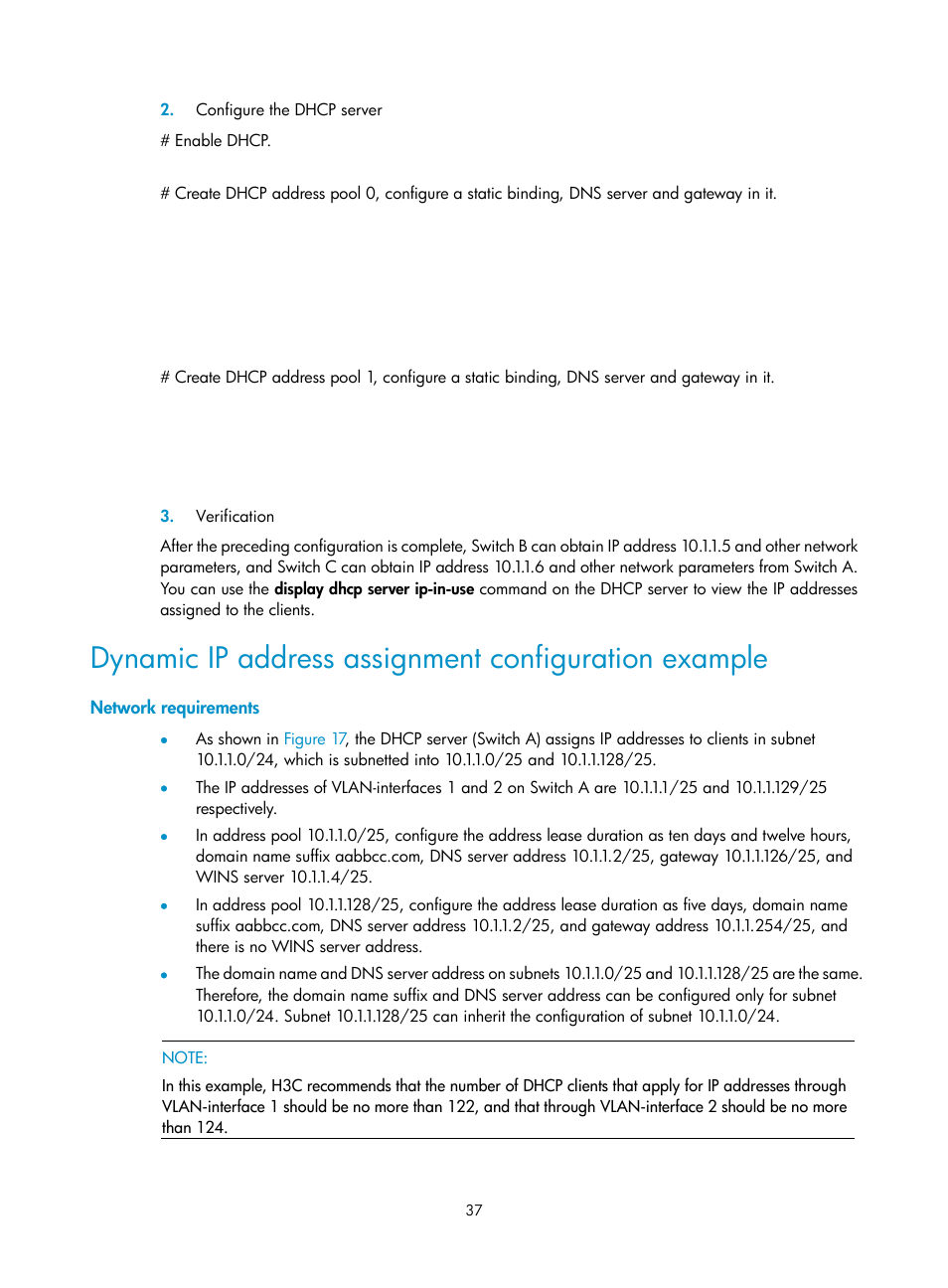 Network requirements | H3C Technologies H3C WX3000E Series Wireless Switches User Manual | Page 48 / 191