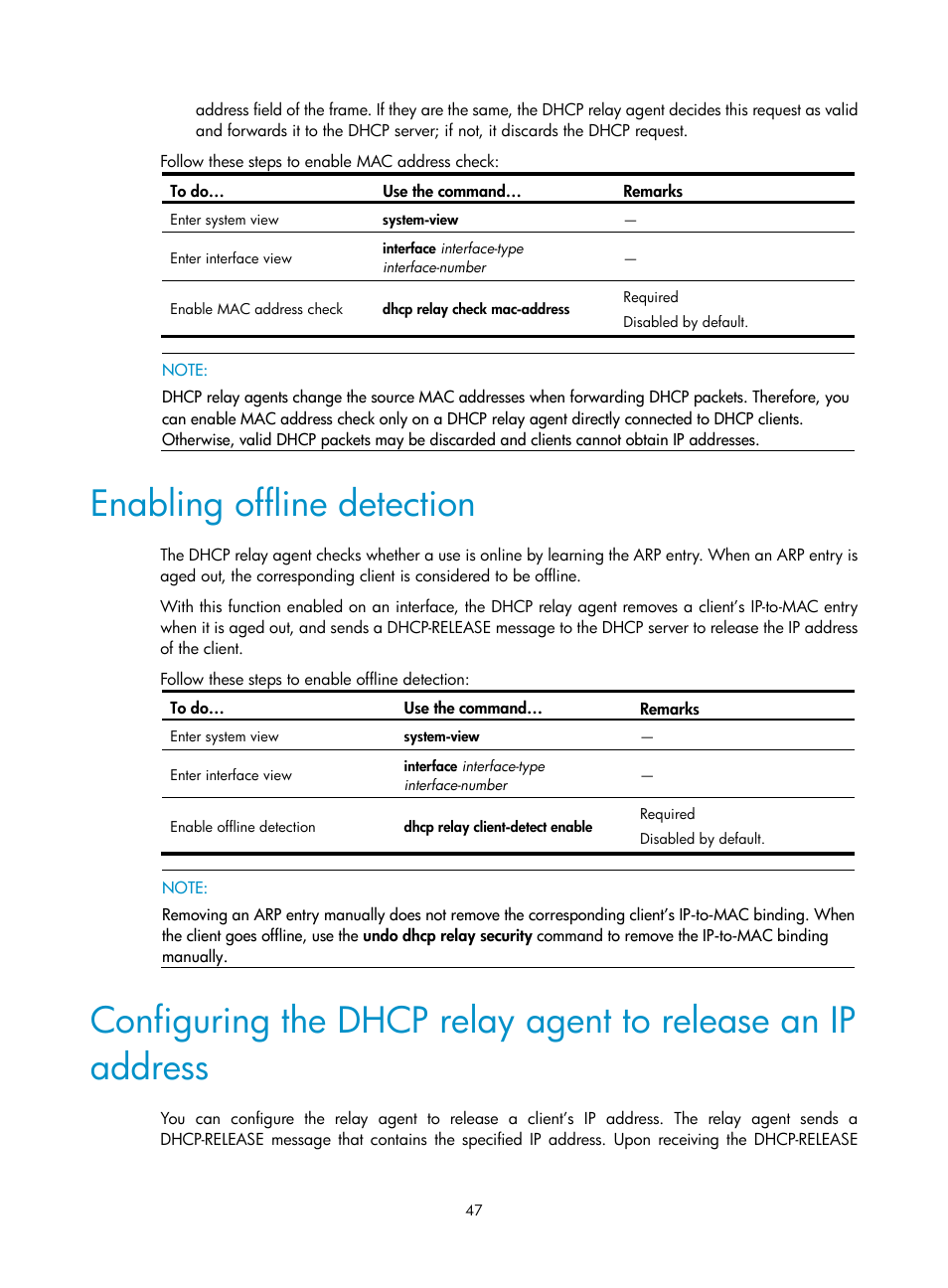 Enabling offline detection | H3C Technologies H3C WX3000E Series Wireless Switches User Manual | Page 58 / 191