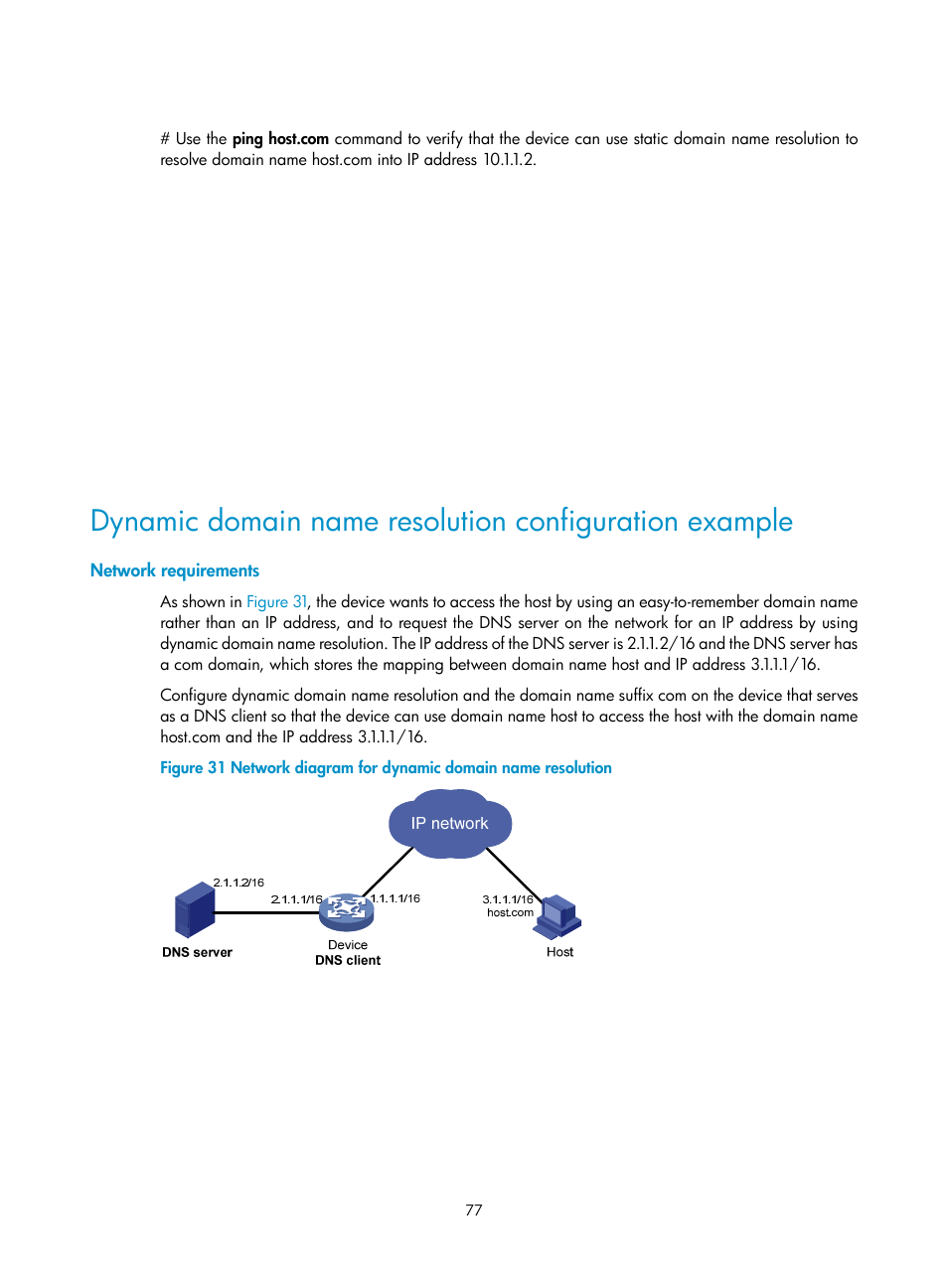 Network requirements | H3C Technologies H3C WX3000E Series Wireless Switches User Manual | Page 88 / 191