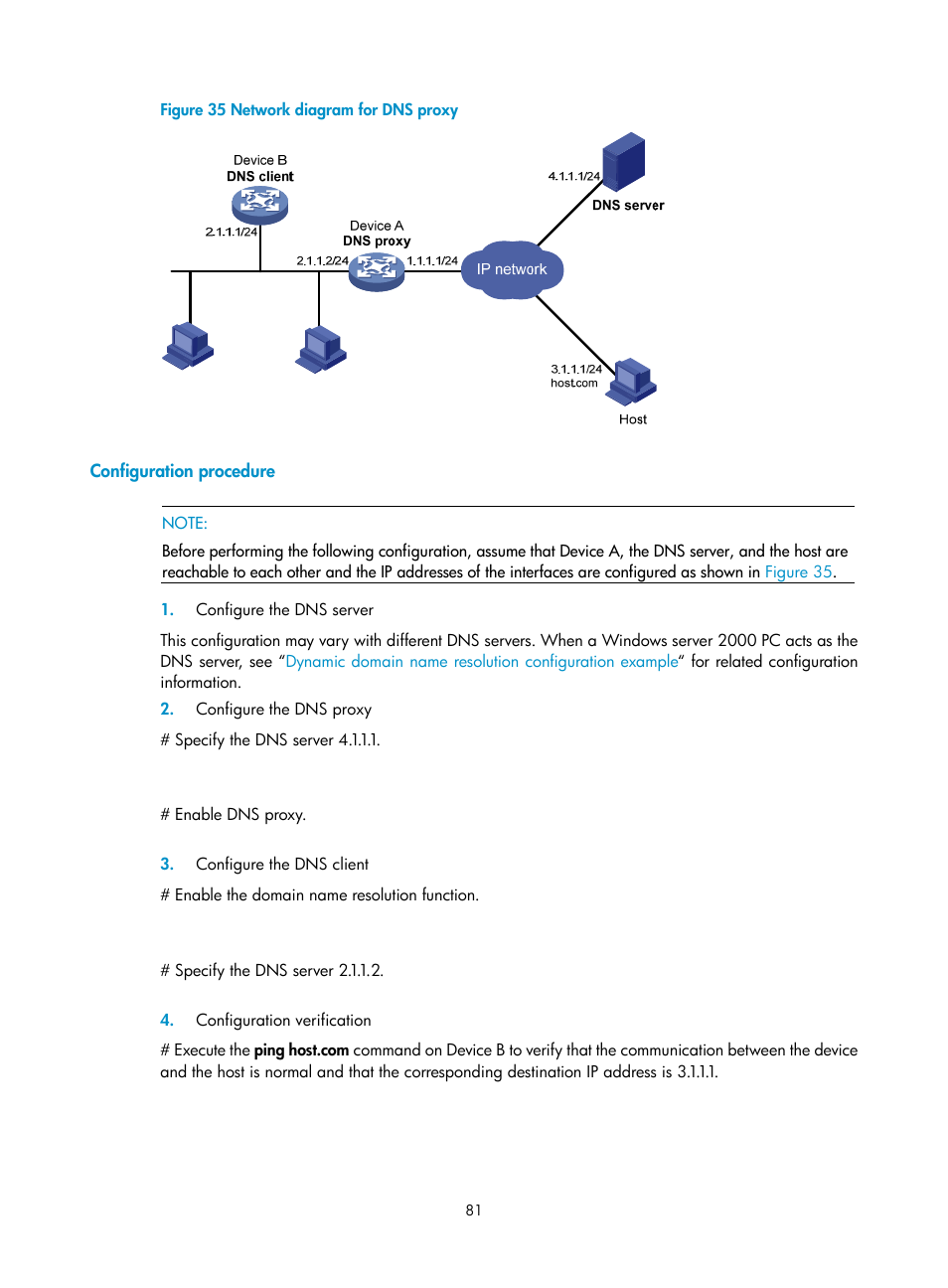 Configuration procedure | H3C Technologies H3C WX3000E Series Wireless Switches User Manual | Page 92 / 191