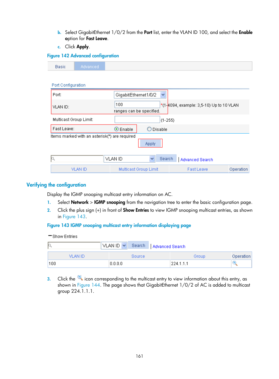 Verifying the configuration | H3C Technologies H3C WX3000E Series Wireless Switches User Manual | Page 177 / 640