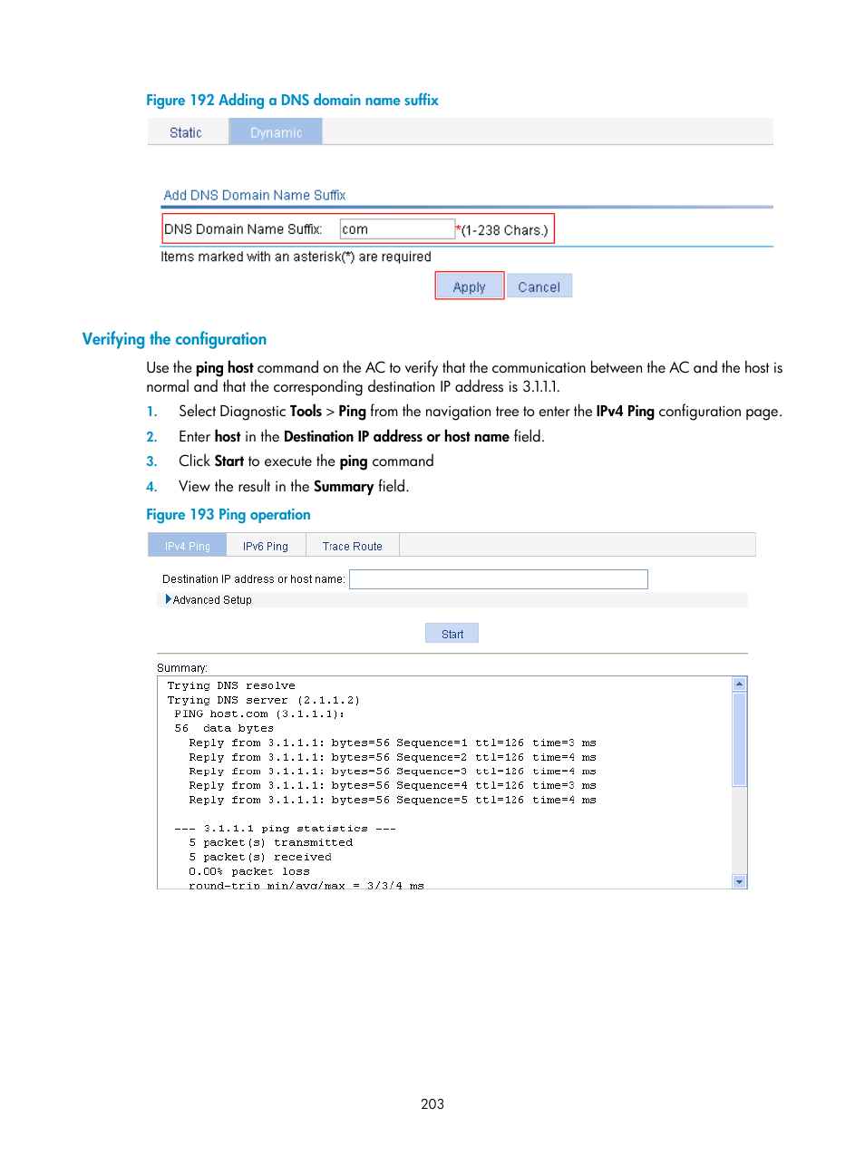 Verifying the configuration, Figure 192 | H3C Technologies H3C WX3000E Series Wireless Switches User Manual | Page 219 / 640