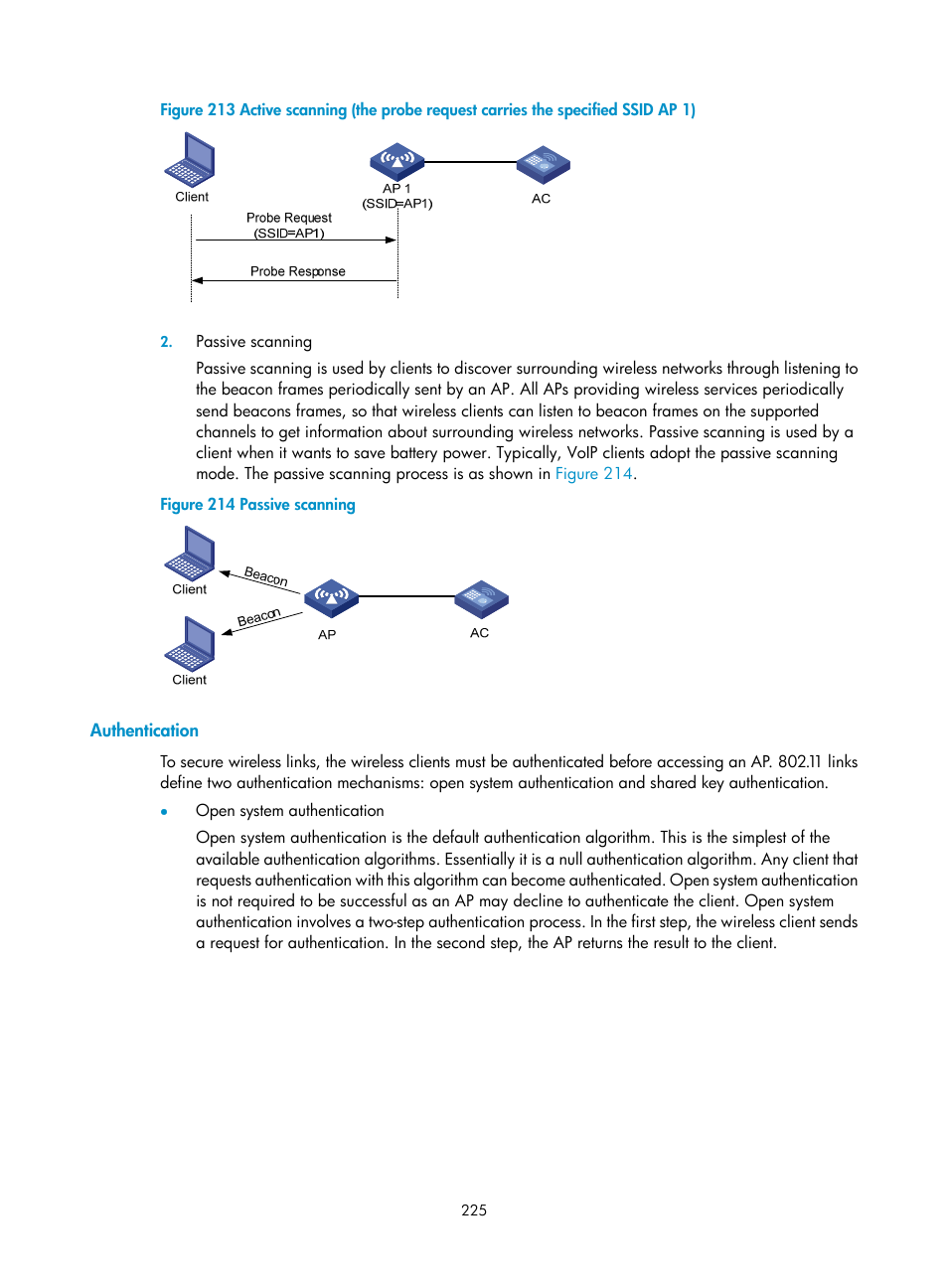 Authentication | H3C Technologies H3C WX3000E Series Wireless Switches User Manual | Page 241 / 640