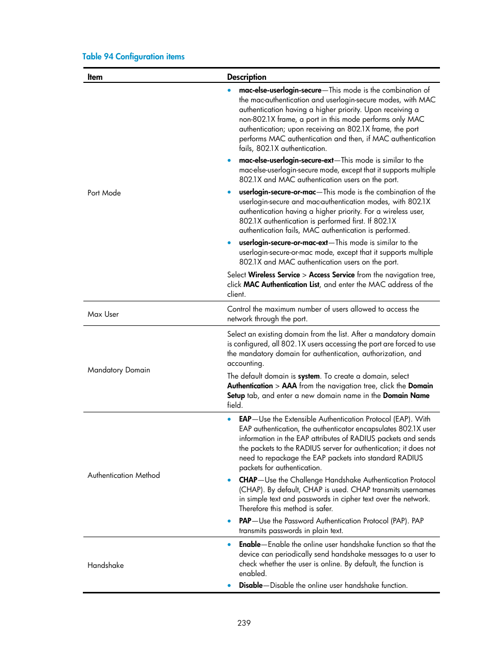 H3C Technologies H3C WX3000E Series Wireless Switches User Manual | Page 255 / 640