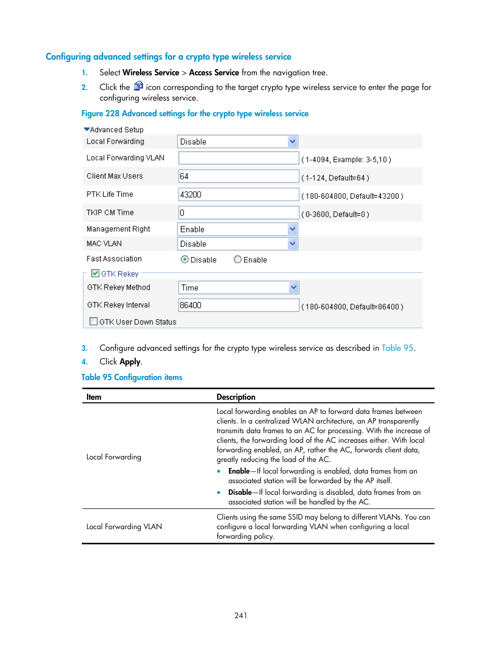 H3C Technologies H3C WX3000E Series Wireless Switches User Manual | Page 257 / 640