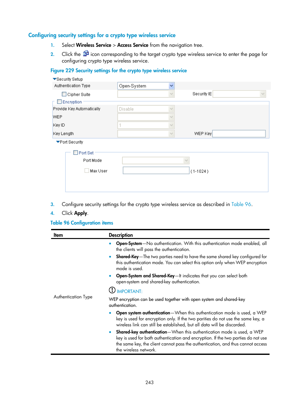 H3C Technologies H3C WX3000E Series Wireless Switches User Manual | Page 259 / 640