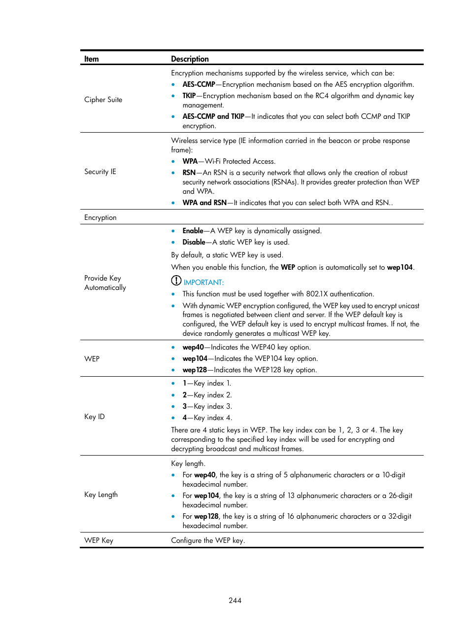 H3C Technologies H3C WX3000E Series Wireless Switches User Manual | Page 260 / 640