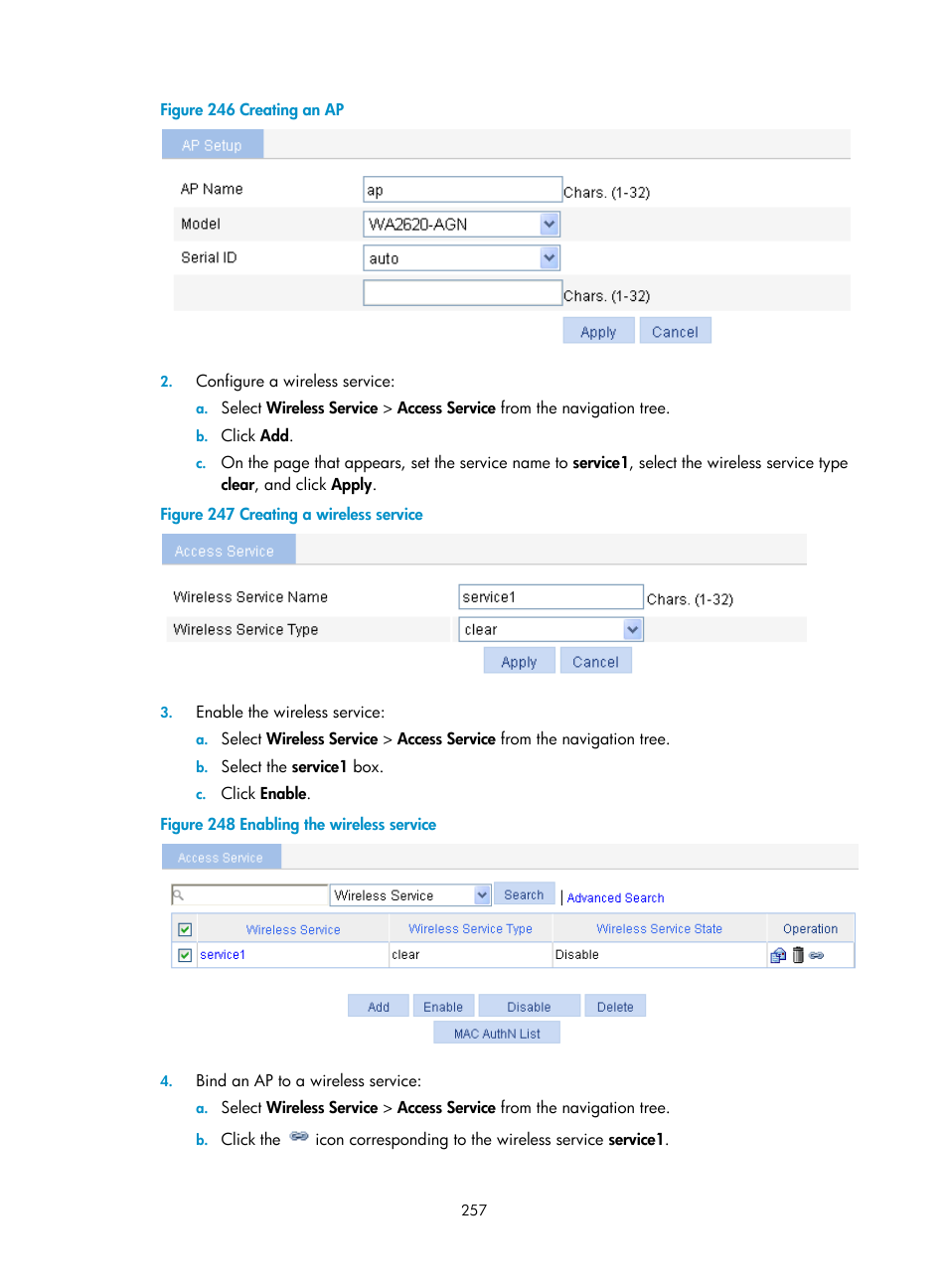 H3C Technologies H3C WX3000E Series Wireless Switches User Manual | Page 273 / 640